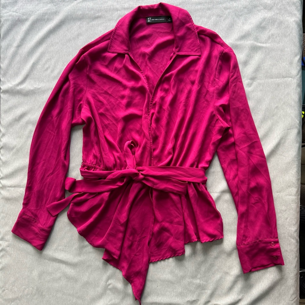 New York & Company Fuchsia Blouse